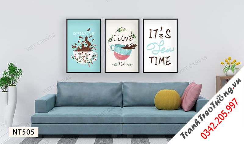 Bộ 3 Tranh Tách Trà Và Quotes