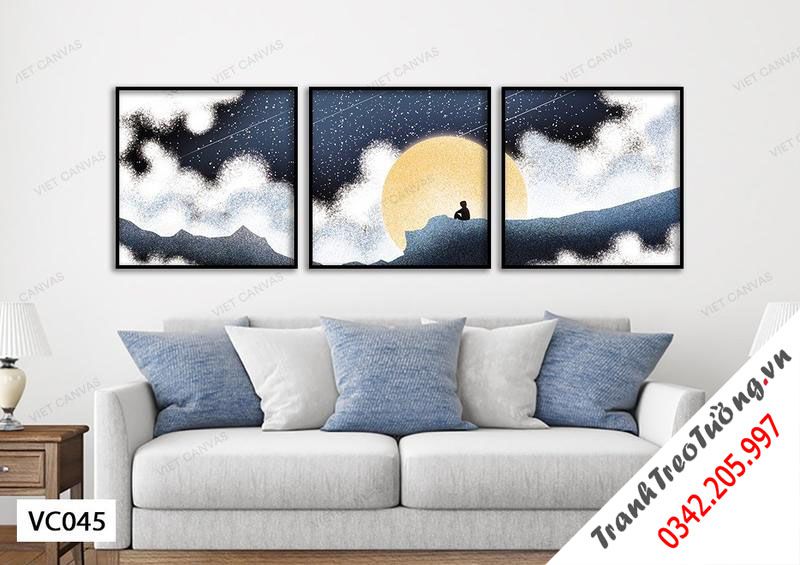 Bộ 3 Tranh Tâm Sự Cùng Ông Trăng