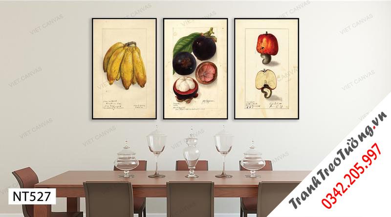 Bộ 3 Tranh Trái Cây Bốn Mùa