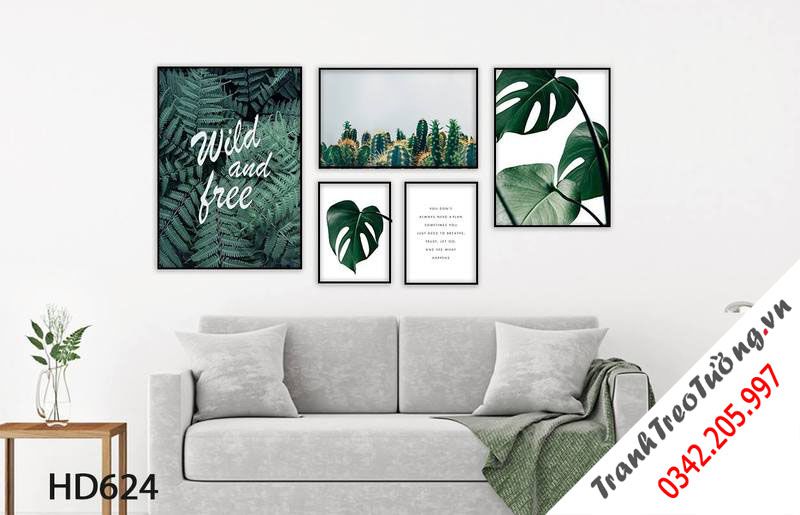 Bộ 5 Tranh Cây Xanh Thiên Nhiên