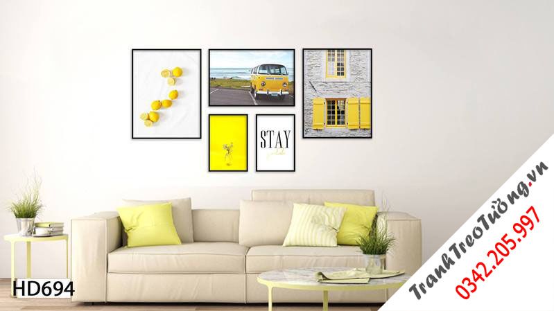 Bộ 5 Tranh Chiếc Xe, Những Quả Chanh Và Khung Cửa Sổ