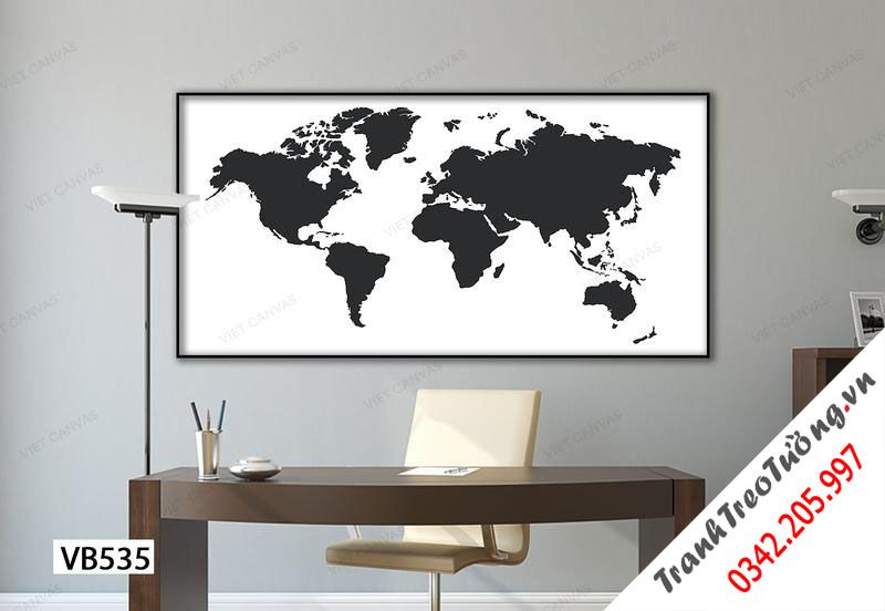 Tranh Bản Đồ Thế Giới Kì Bí