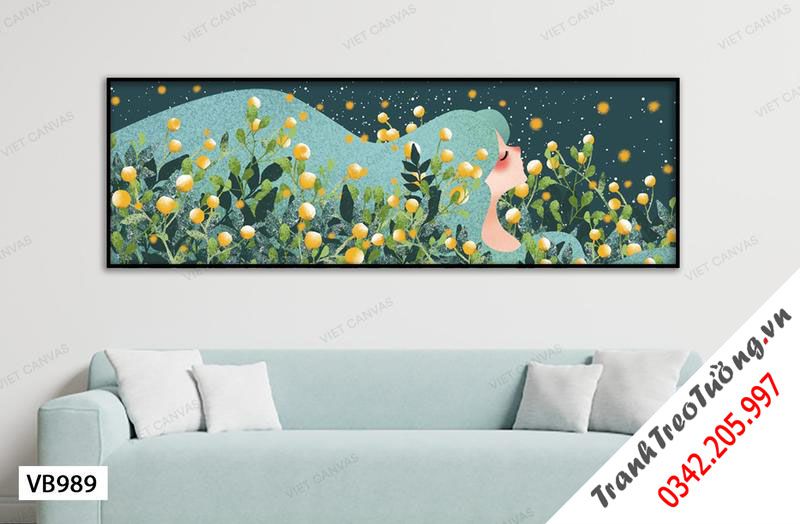 Tranh Cô Gái Tóc Mây Trong Vườn Cam