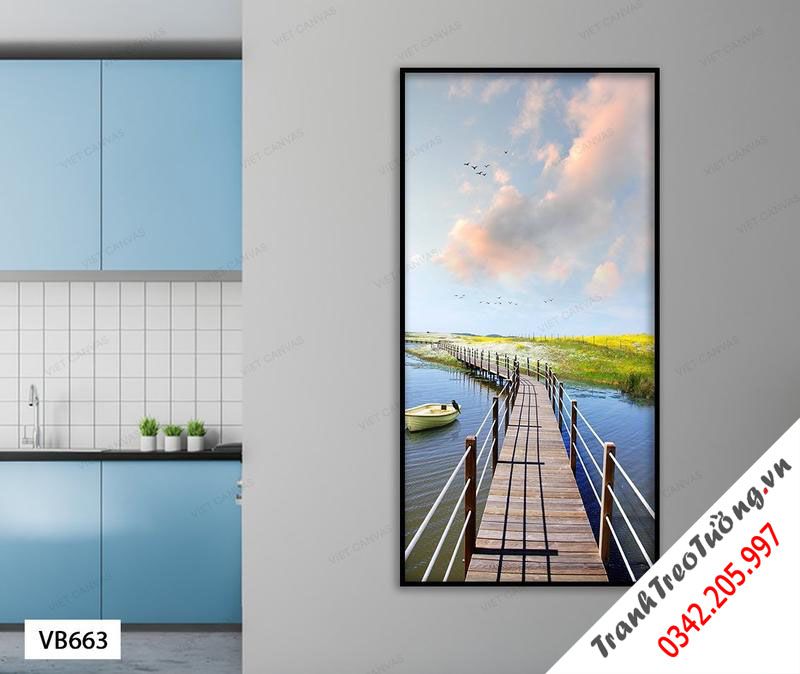 Tranh Cây Cầu Ở Miền Quê Yên Bình