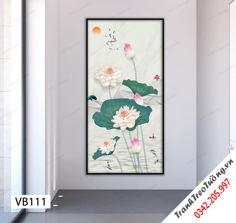 Tranh Đóa Sen Trong Hồ
