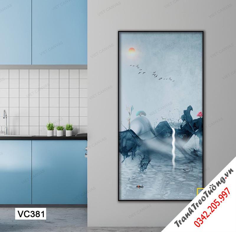 Tranh Mùa Đông Về Trên Dòng Sông