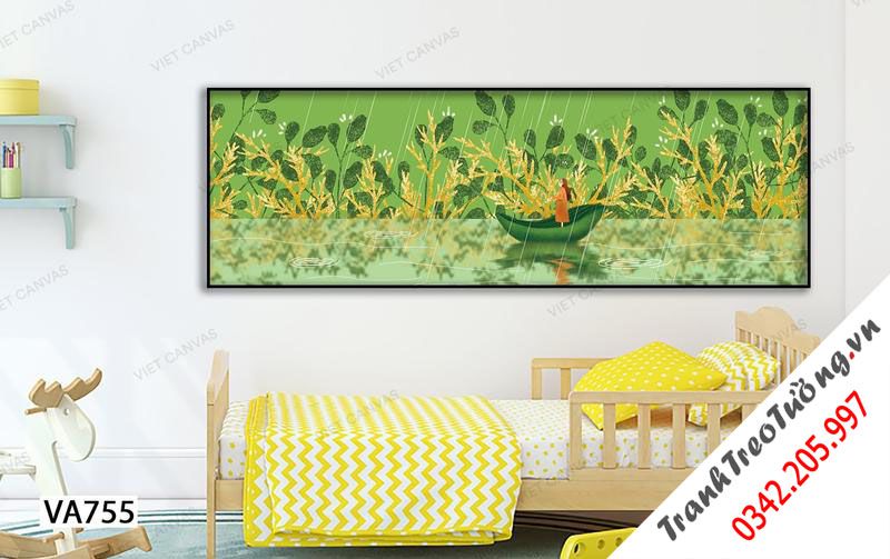 Tranh Cô Gái Trong Rừng Xanh