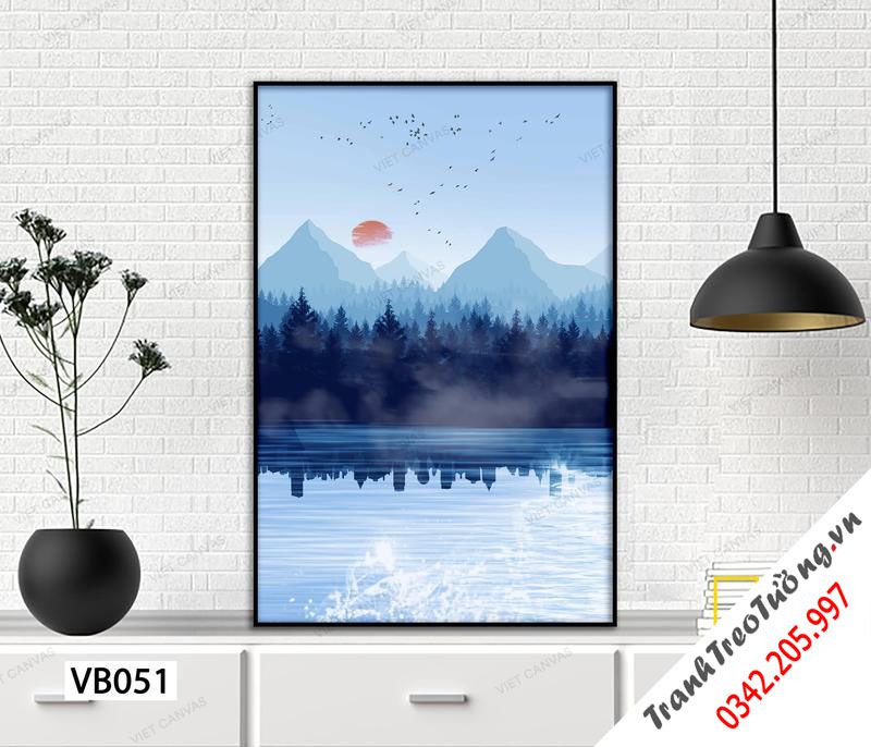 Tranh Núi Rừng Buổi Sương Sớm
