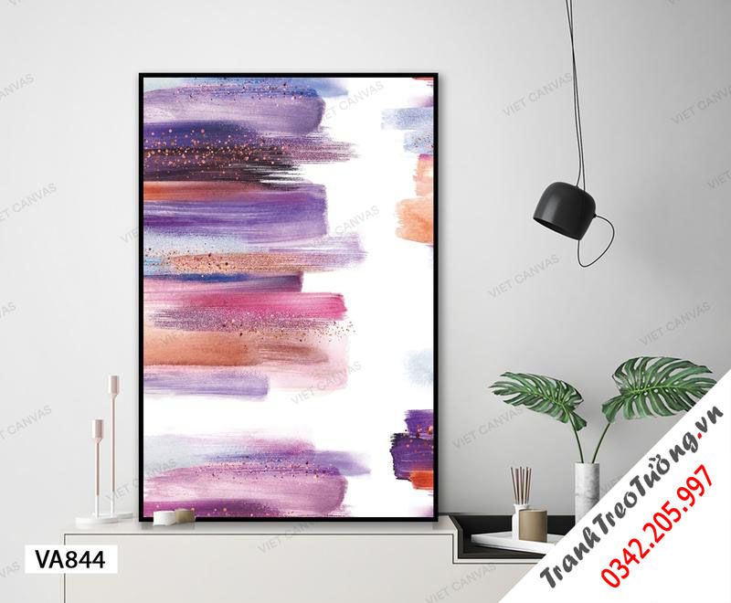 Tranh Trừu Tượng Vệt Tím Hồng