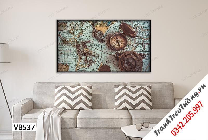 Tranh Vẻ Đẹp Phố Cổ Đồng Hồ