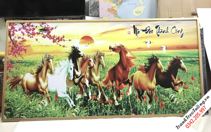 Tranh mã đáo thành công phong thủy