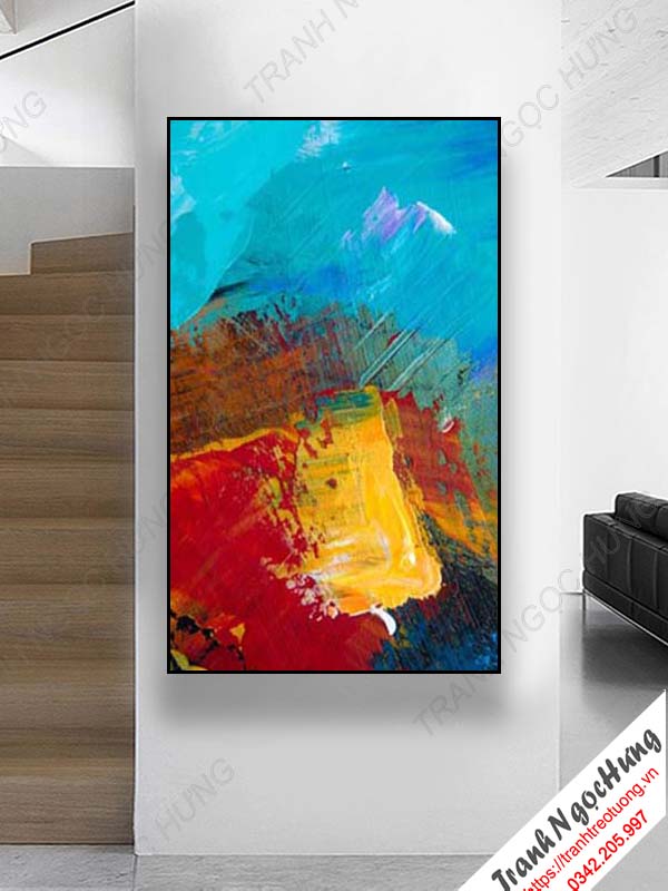 Tranh khổ đứng treo tường nghệ thuật hiện đại NT-171