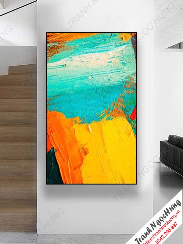 Tranh khổ đứng treo tường trừu tượng giá rẻ NT-195