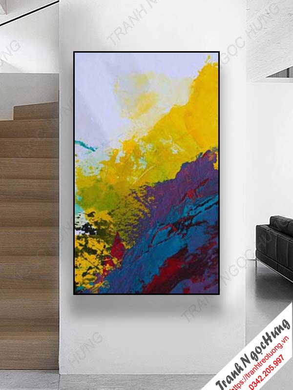 Tranh khổ đứng treo tường trừu tượng đẹp NT-85
