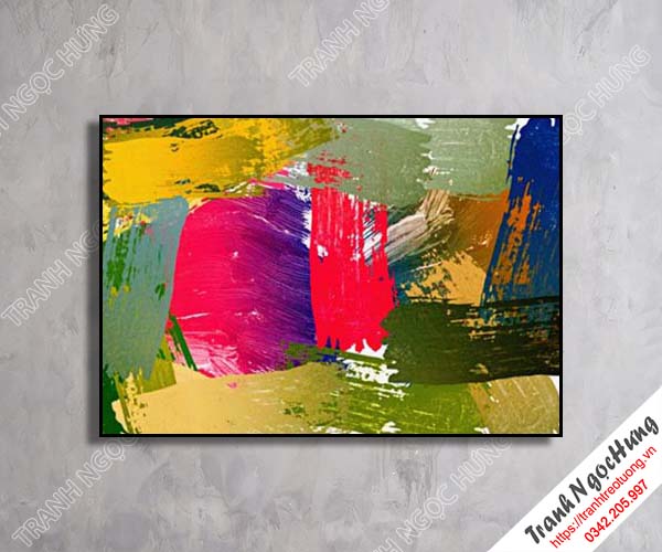 Tranh treo tường sắc màu trừu tượng đẹp NT-45